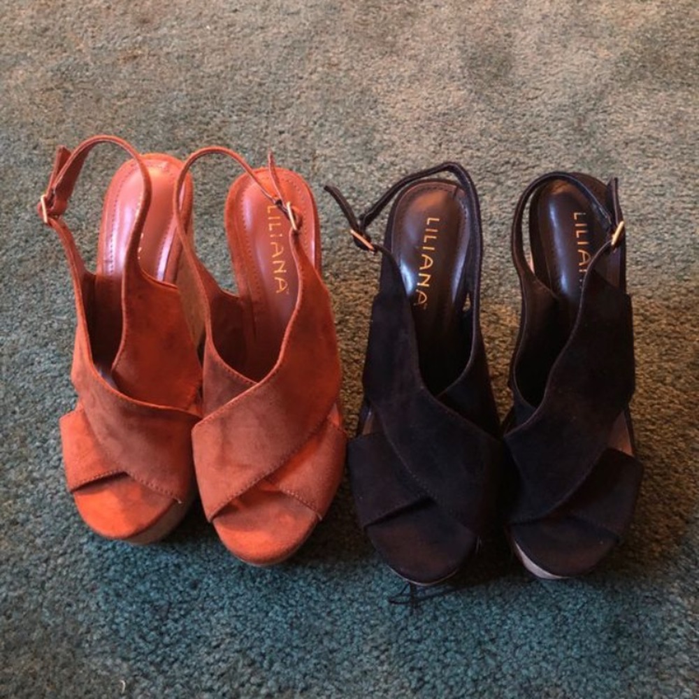 Wedge cork heels